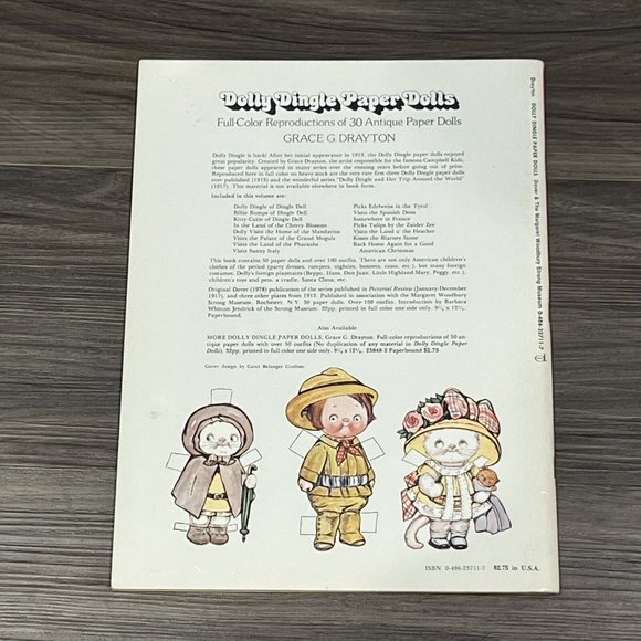 Vintage 1978 Dolly Dingle Paper Doll Book Around The World Grace G Drayton Uncut - Picture 5 of 16